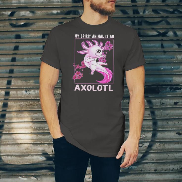 Axolotl Is My Spirit Animal Cherry Blossom Girls Boys Jersey T-Shirt