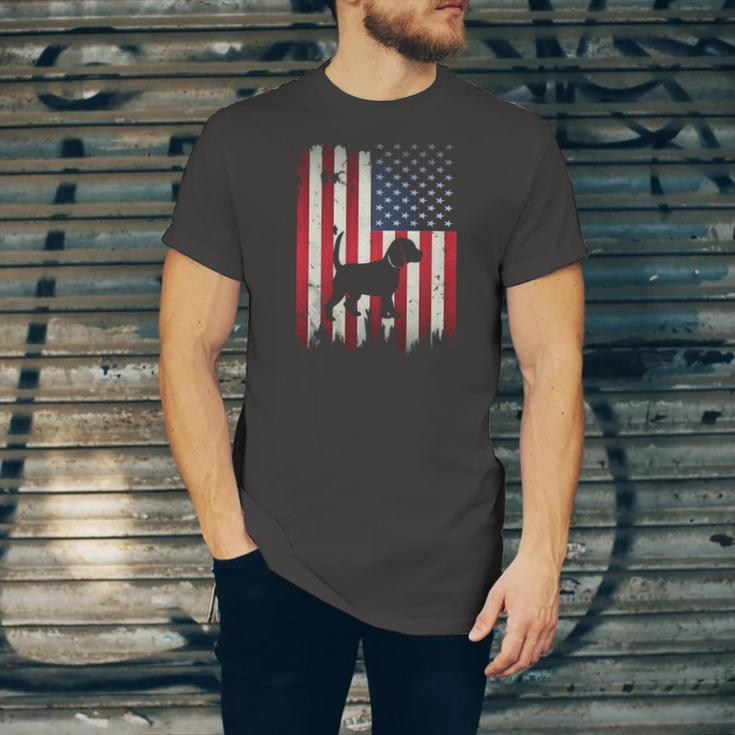Beagle Dog Usa American Flag 4Th Of July Patriotic Jersey T-Shirt