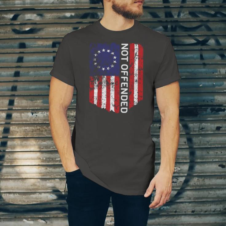 Betsy Ross Flag 1776 Not Offended Vintage American Flag Usa Jersey T-Shirt