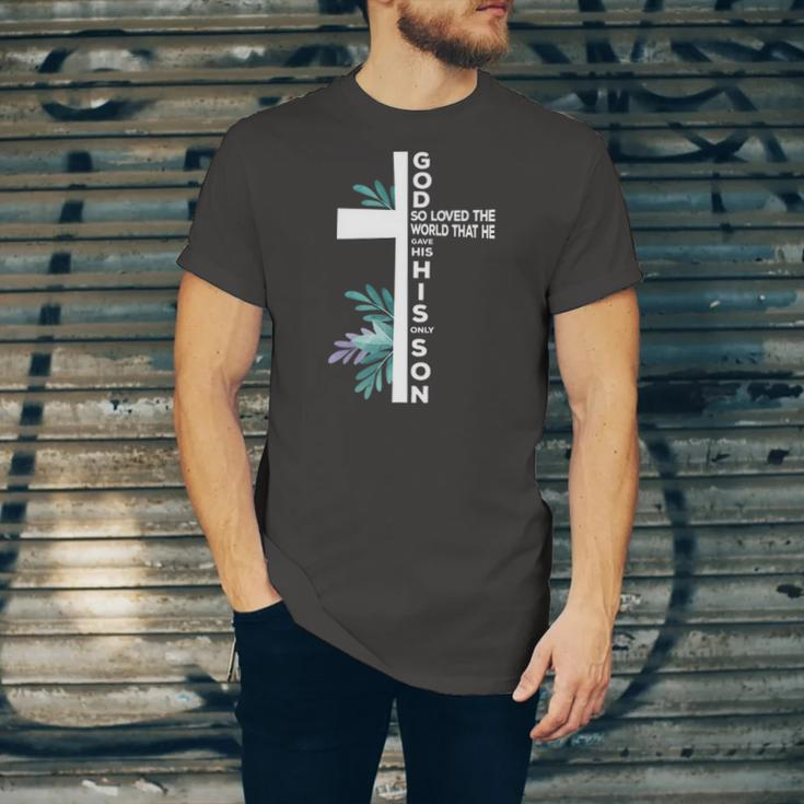 Christian Cross Bible Faith Quote John 316 Jersey T-Shirt