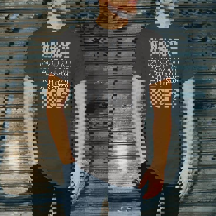 Dad Joke Novelty Tee The One About A Guy With A Rubber Toe Jersey T-Shirt