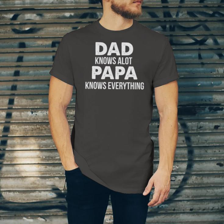 Dad Knows A Lot Papa Knows Everything Jersey T-Shirt