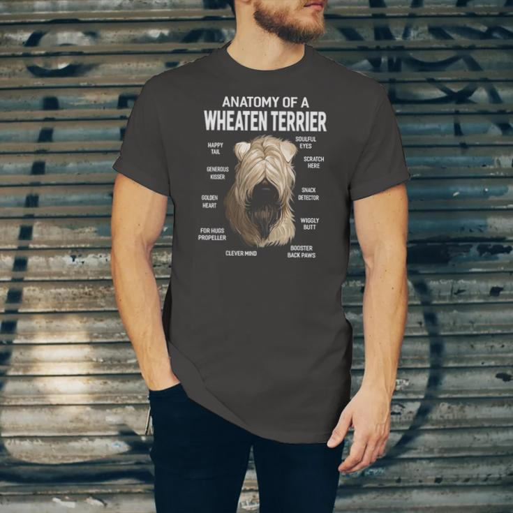 Dogs 365 Anatomy Of A Soft Coated Wheaten Terrier Dog Jersey T-Shirt