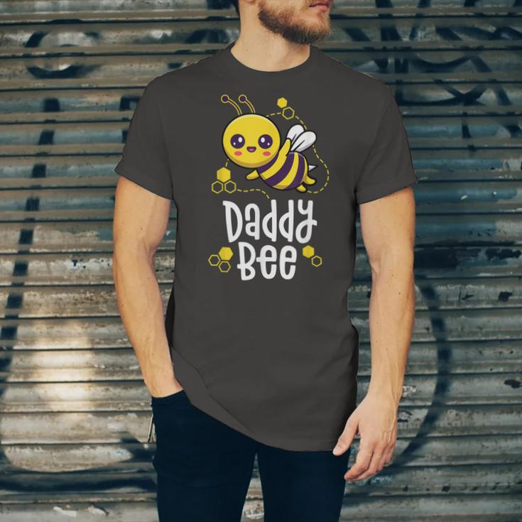 Family Bee Dad Daddy First Bee Day Outfit Birthday Unisex Jersey Short Sleeve Crewneck Tshirt