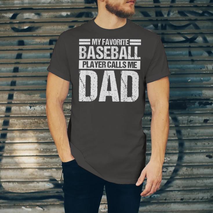 Favorite Baseball Player Calls Me Dad Unisex Jersey Short Sleeve Crewneck Tshirt