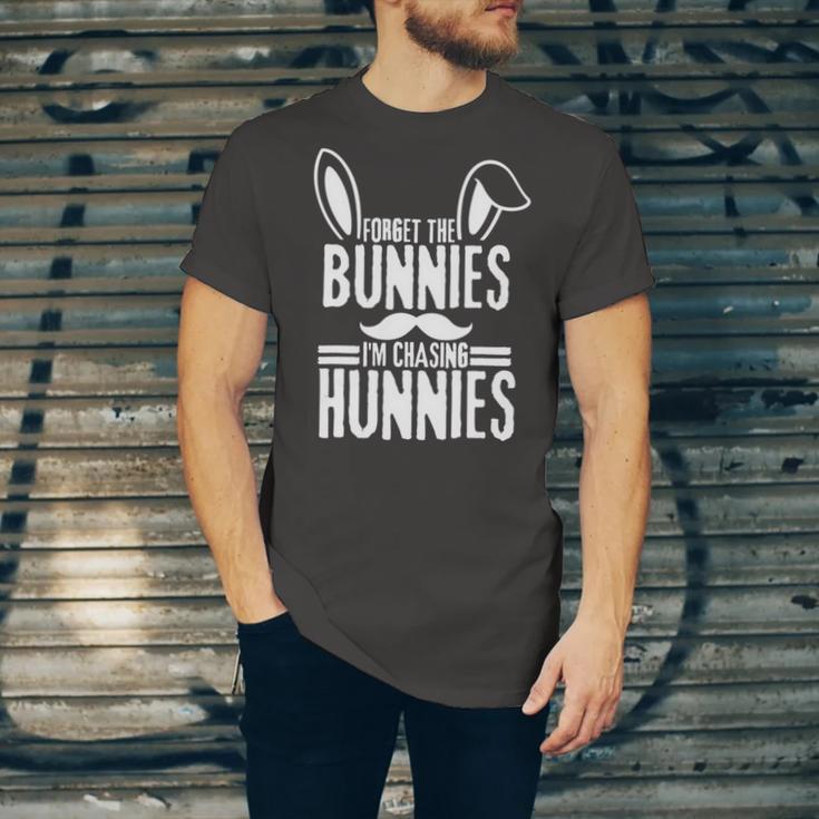 Forget The Bunnies Im Chasing Hunnies Funny Unisex Jersey Short Sleeve Crewneck Tshirt