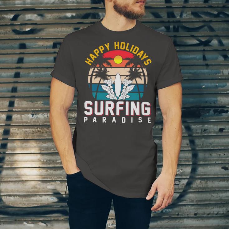 Funny Enjoy The Summer Holiday Summer Surfing Paradise Unisex Jersey Short Sleeve Crewneck Tshirt