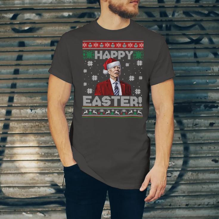 Funny Joe Biden Happy Easter Ugly Christmas Unisex Jersey Short Sleeve Crewneck Tshirt