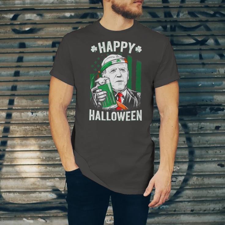 Funny Leprechaun Biden Happy Halloween For St Patricks Day Unisex Jersey Short Sleeve Crewneck Tshirt