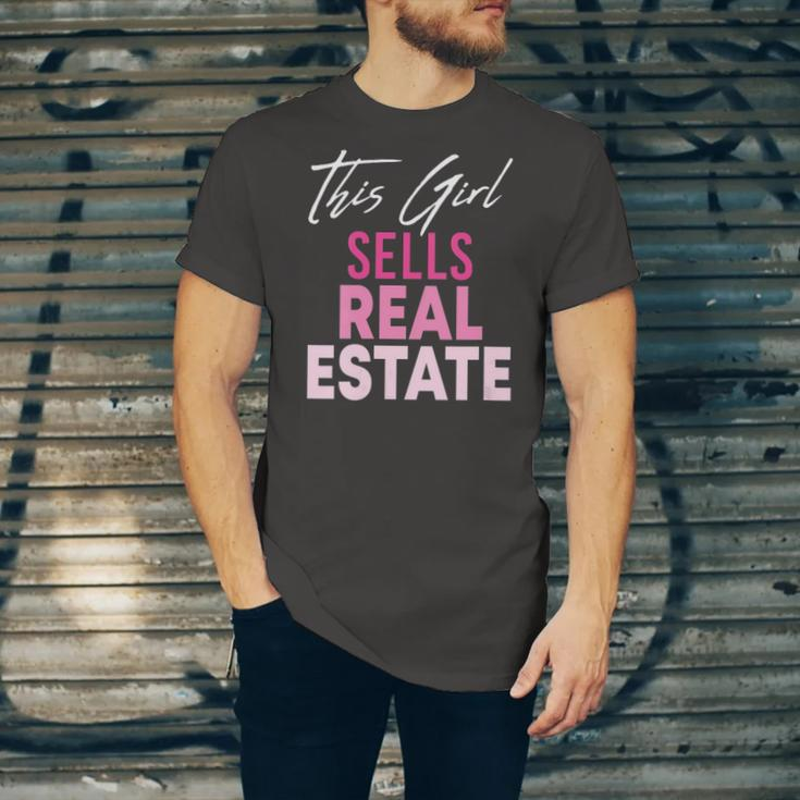 This Girl Sells Real Estate Realtor Real Estate Agent Broker Jersey T-Shirt