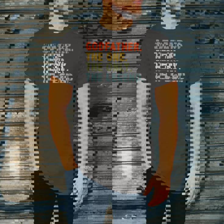 Godfather The One Only Legend Fathers Day For Father Jersey T-Shirt