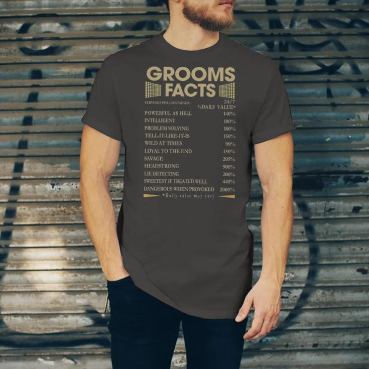 Grooms Name Gift Grooms Facts Unisex Jersey Short Sleeve Crewneck Tshirt