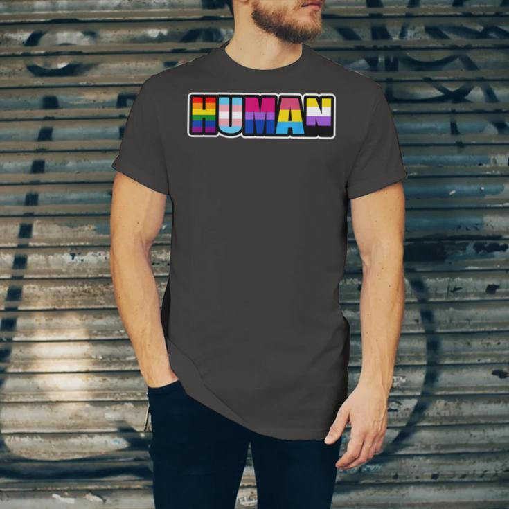Human Lgbt Flag Gay Pride Month Transgender Jersey T-Shirt