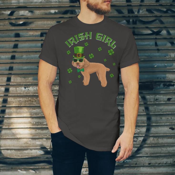 Irish Girl Leprechaun Poodle Dog St Patricks Day Kids Unisex Jersey Short Sleeve Crewneck Tshirt