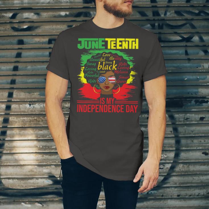 Juneteenth Is My Independence Day African Flag Black History Unisex Jersey Short Sleeve Crewneck Tshirt