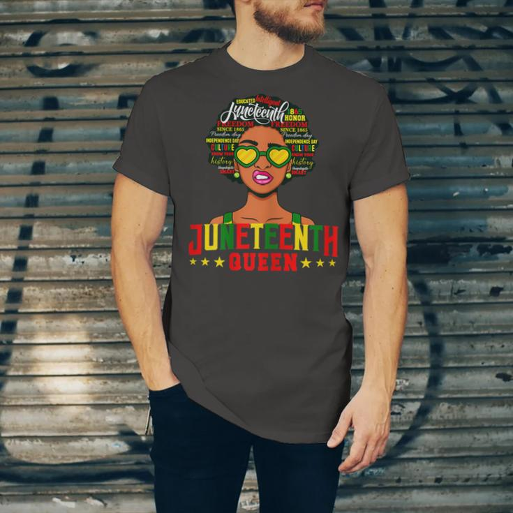 Juneteenth Natural Afro Queen Jersey T-Shirt
