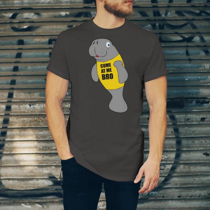 Manatee Novelty Come At Me Bro Unisex Jersey Short Sleeve Crewneck Tshirt