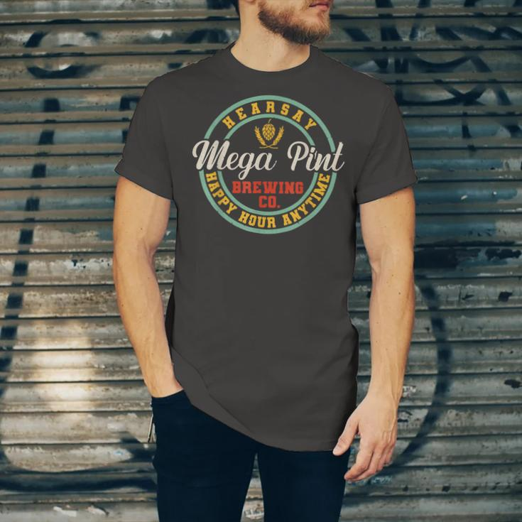 A Mega Pint Brewing Co Hearsay Happy Hour Anytime Jersey T-Shirt
