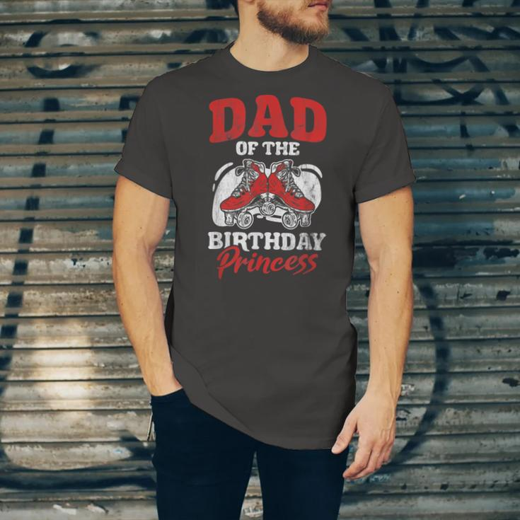 Mens Dad Of Birthday Princess Roller Skating Derby Roller Skate Unisex Jersey Short Sleeve Crewneck Tshirt