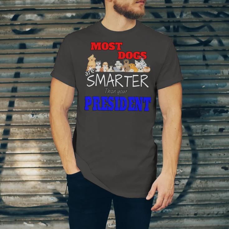 Most Dogs Are Smarter Than Your President Unisex Jersey Short Sleeve Crewneck Tshirt