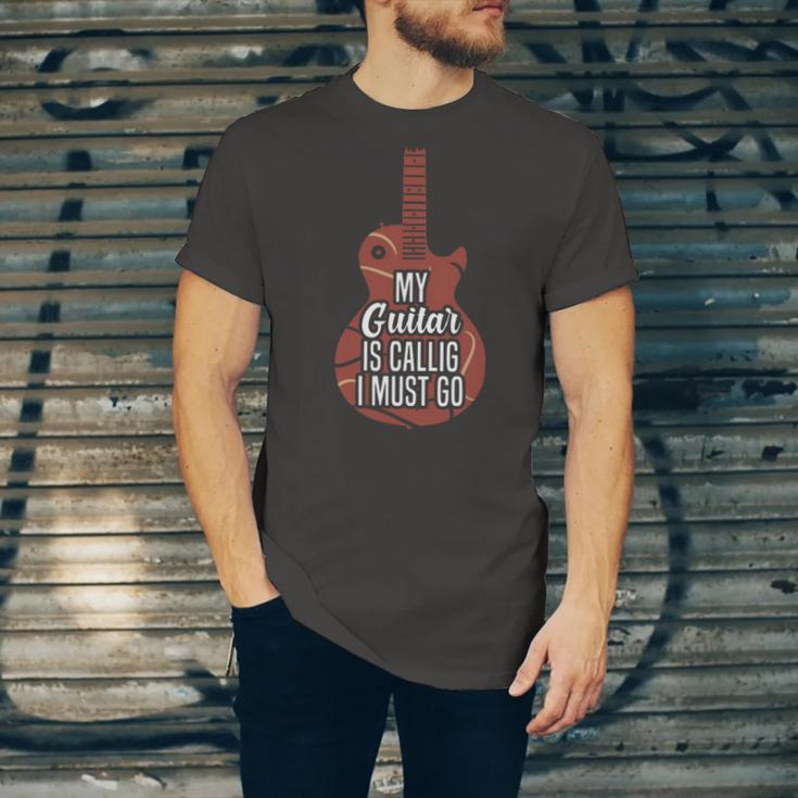 My Guitar Is Calling And I Must Go 525 Trending Shirt Unisex Jersey Short Sleeve Crewneck Tshirt