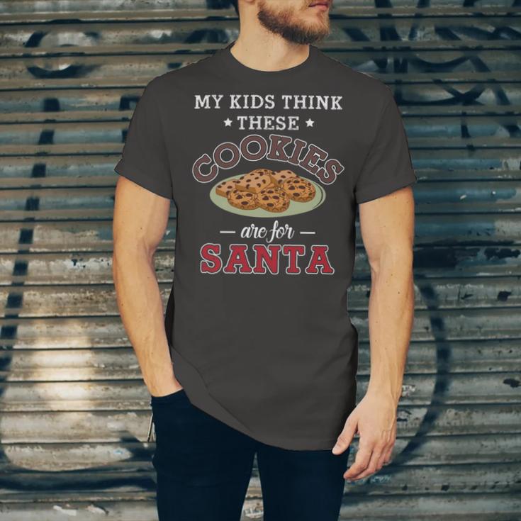 My Kids Think These Cookies Are For Santa 100 Trending Shirt Unisex Jersey Short Sleeve Crewneck Tshirt