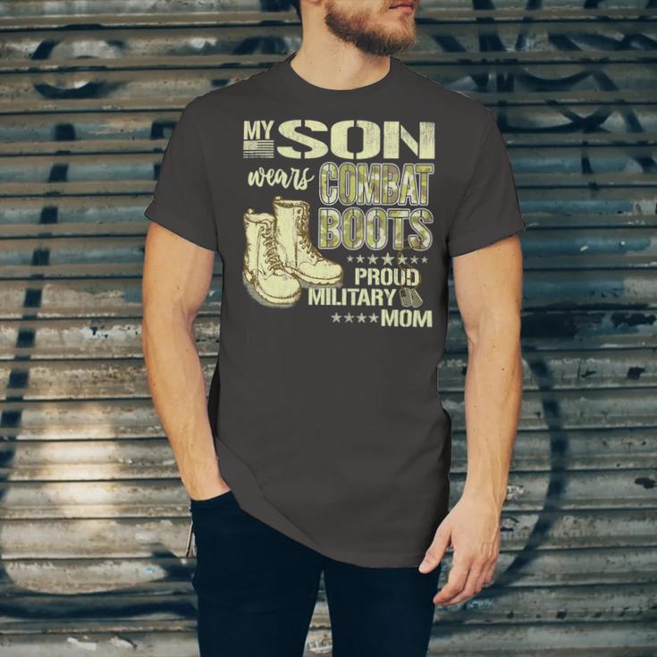 My Son Wears Combat Boots Proud 691 Shirt Unisex Jersey Short Sleeve Crewneck Tshirt