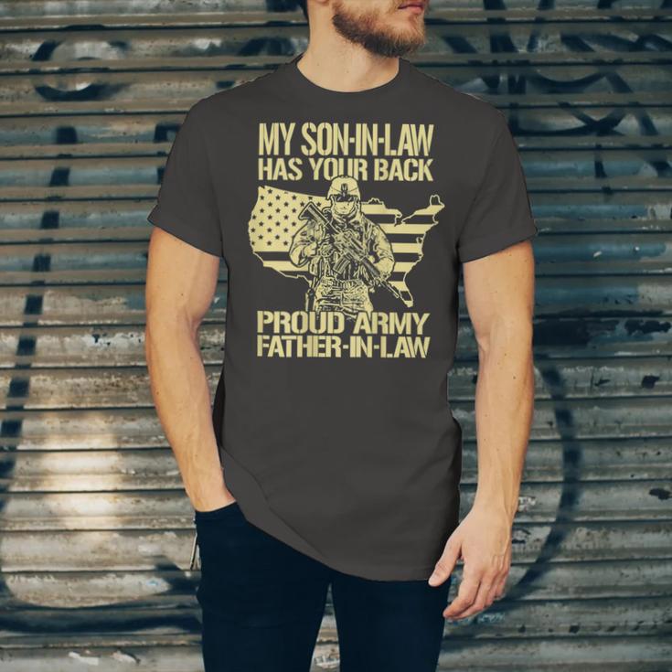 My Soninlaw Has Your Back Proud Army 688 Shirt Unisex Jersey Short Sleeve Crewneck Tshirt