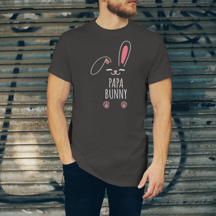 Papa Bunny Matching Easter Bunny Egg Hunting Jersey T-Shirt