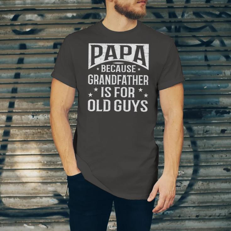 Papa Because Grandfather Fathers Day Dad Jersey T-Shirt