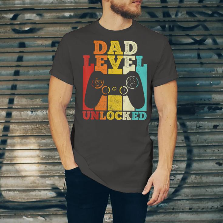 Pregnancy Announcement Dad Level Unlocked Soon To Be Father V2 Jersey T-Shirt