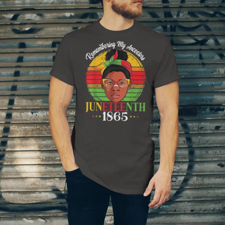 Remembering My Ancestors Juneteenth 1865 Independence Day Jersey T-Shirt