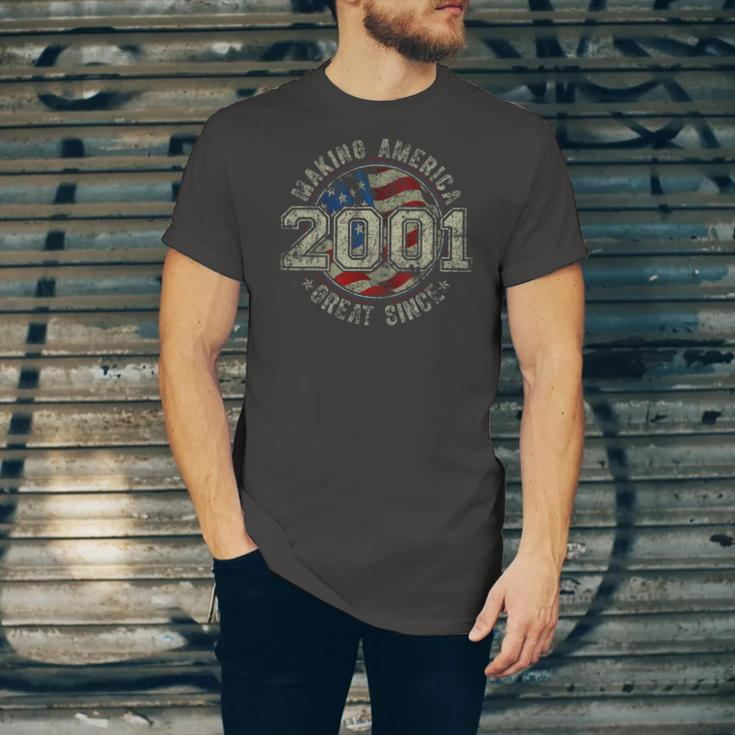 Retro Making America Great Since 2001 Vintage Birthday Party Jersey T-Shirt
