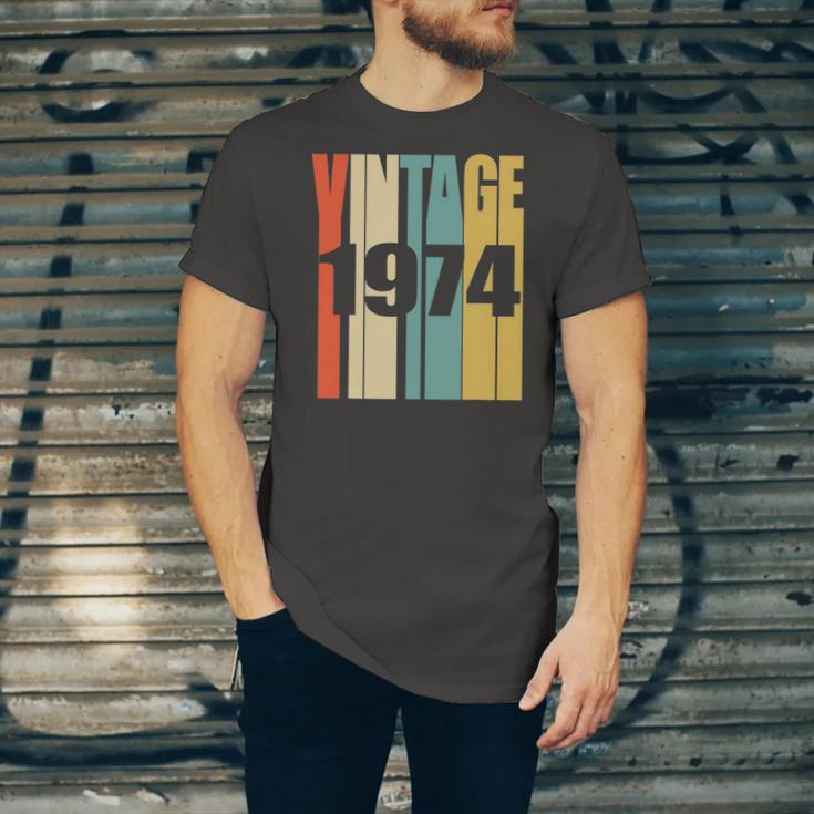 Retro Vintage 1974 48 Yrs Old Bday 1974 48Th Birthday Jersey T-Shirt