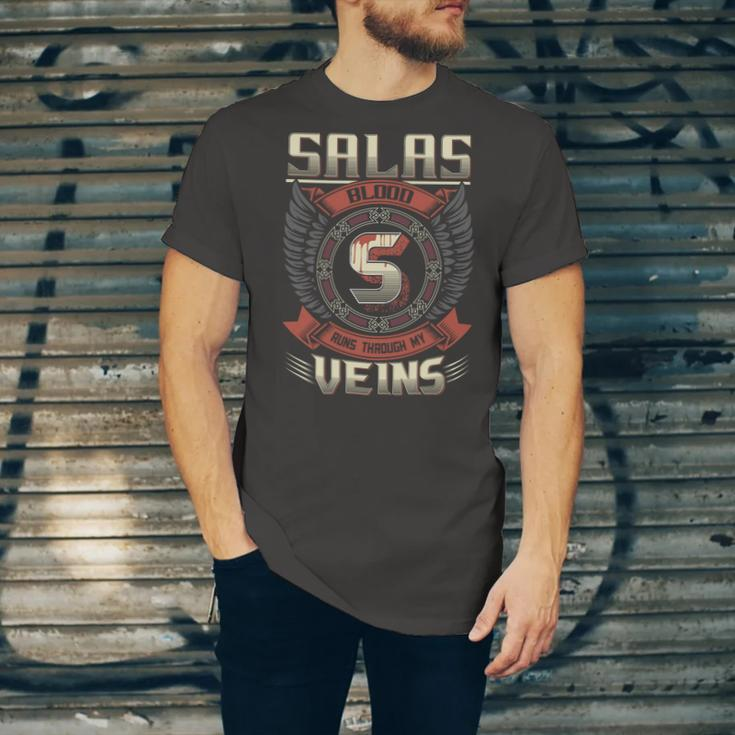 Salas Blood Run Through My Veins Name V3 Unisex Jersey Short Sleeve Crewneck Tshirt