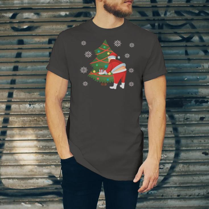 Santa Butt Crack Merry Christmas Jersey T-Shirt