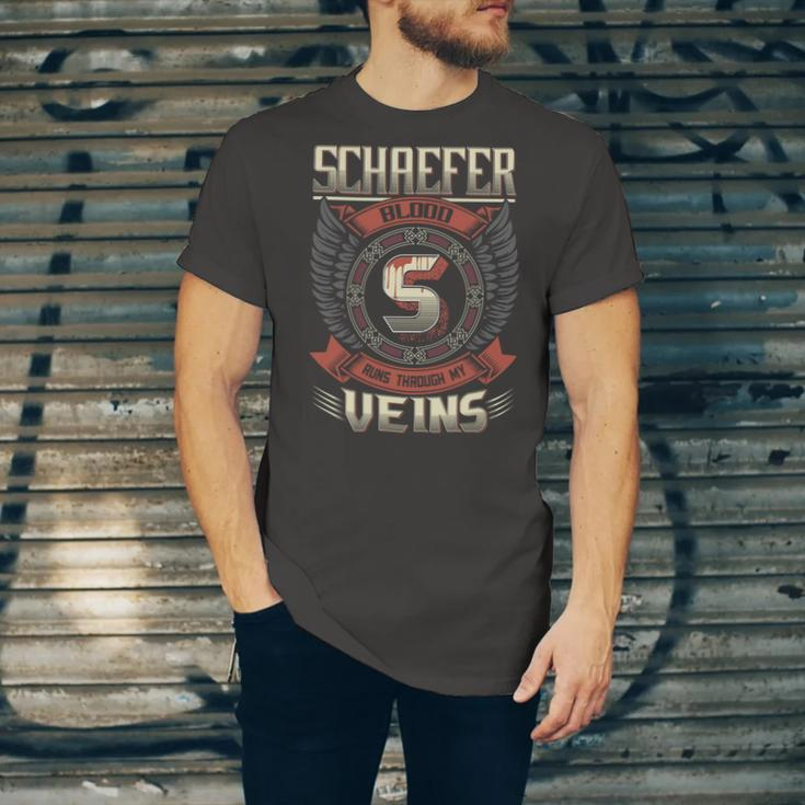 Schaefer Blood Run Through My Veins Name V3 Unisex Jersey Short Sleeve Crewneck Tshirt