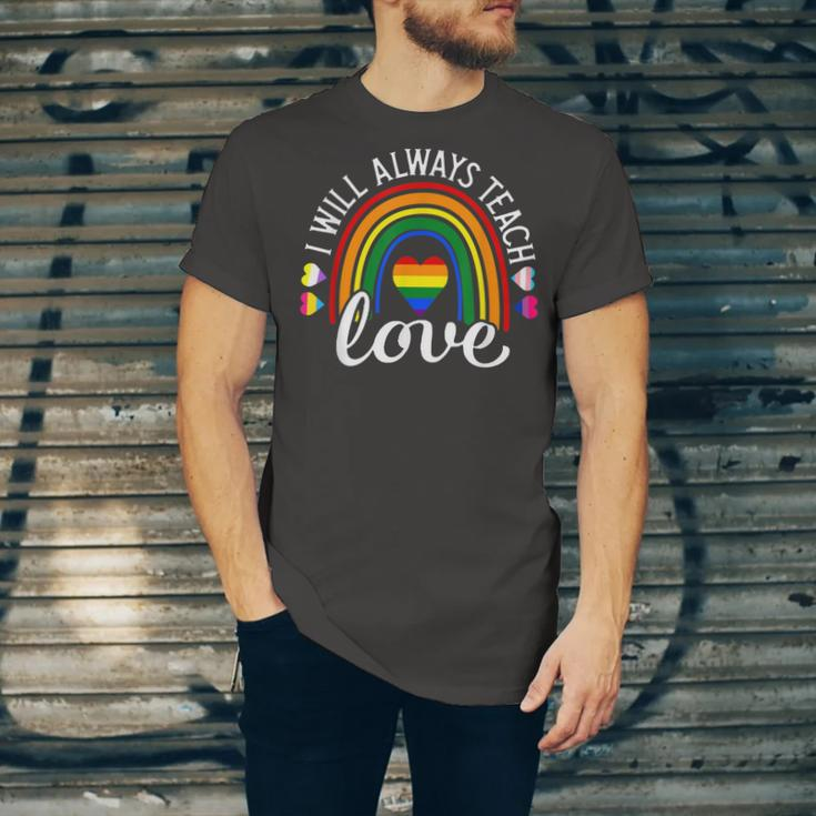 Teacher Ally Lgbt Teaching Love Rainbow Pride Month V2 Jersey T-Shirt