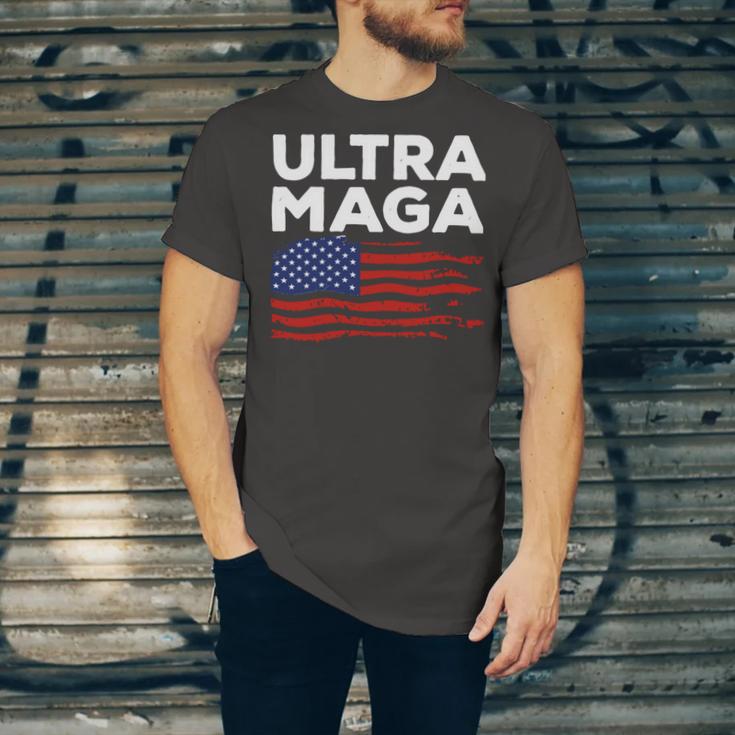 Ultra Maga Proud American Distressed Flag Patriotic Gift Unisex Jersey Short Sleeve Crewneck Tshirt