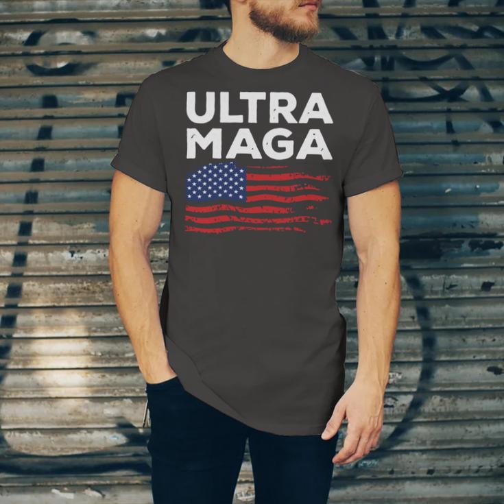 Ultra Maga Proud American Distressed Flag Patriotic Unisex Jersey Short Sleeve Crewneck Tshirt