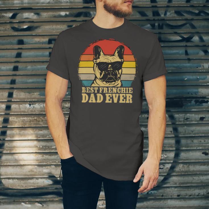 Vintage Best Frenchie Dad Ever Fathers Day 90 Shirt Unisex Jersey Short Sleeve Crewneck Tshirt