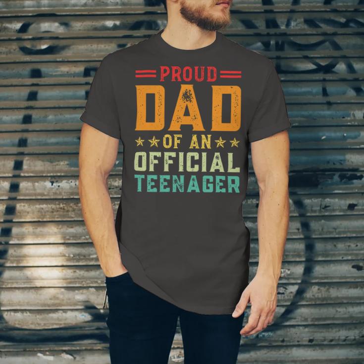 Vintage Thirteen Retro Proud Dad Of An 544 Shirt Unisex Jersey Short Sleeve Crewneck Tshirt