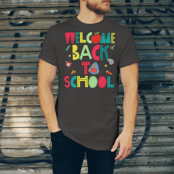 Welcome Back To School Happy First Day 488 Shirt Unisex Jersey Short Sleeve Crewneck Tshirt