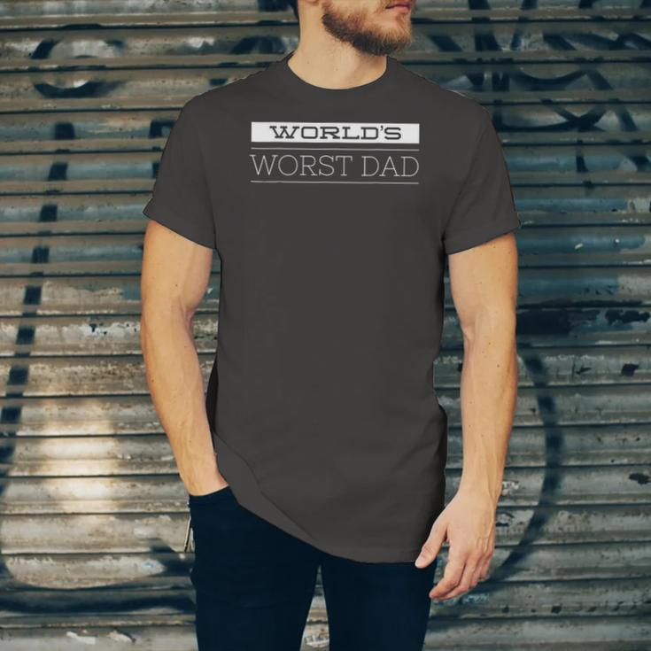 Worlds Worst Dadfunny Fathers Day For Dads Jersey T-Shirt