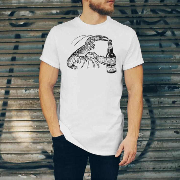 Beer Drinking Lobster Craft Beer Jersey T-Shirt