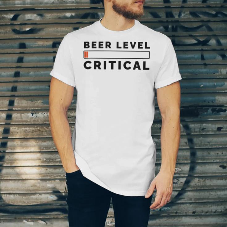 Beer Level Critical Unisex Jersey Short Sleeve Crewneck Tshirt