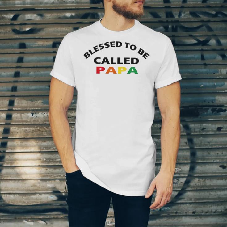 Blessed To Be Called Papa Sticker Unisex Jersey Short Sleeve Crewneck Tshirt