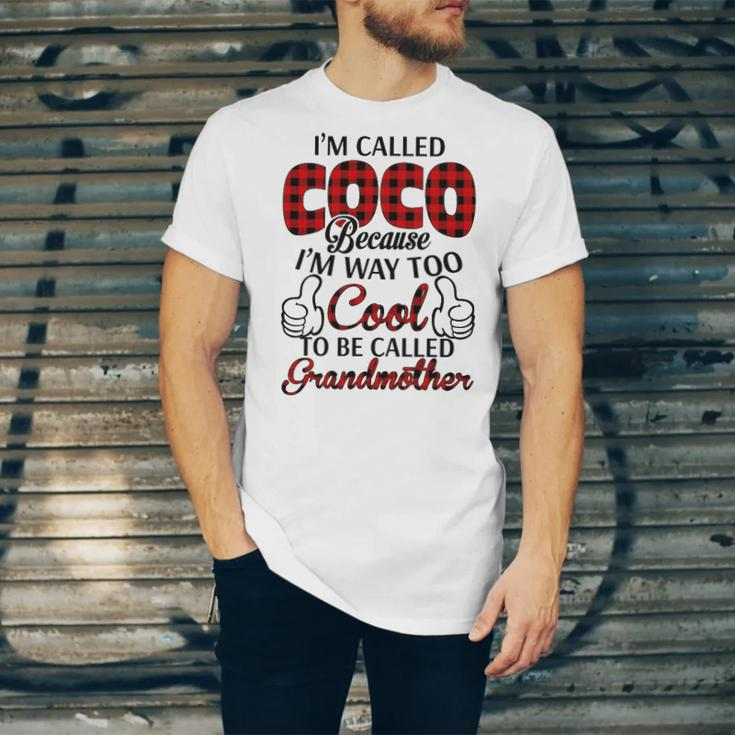 Coco Grandma Gift Im Called Coco Because Im Too Cool To Be Called Grandmother Unisex Jersey Short Sleeve Crewneck Tshirt