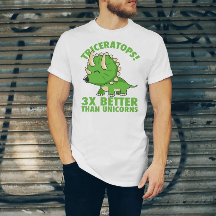 Cool Triceratops 3X Better Than Unicorns Dinosaur Jersey T-Shirt