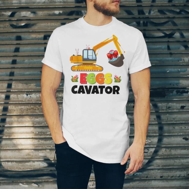 Excavator Shirts For Toddler Boys Girls Easter Eggs Cavator Unisex Jersey Short Sleeve Crewneck Tshirt